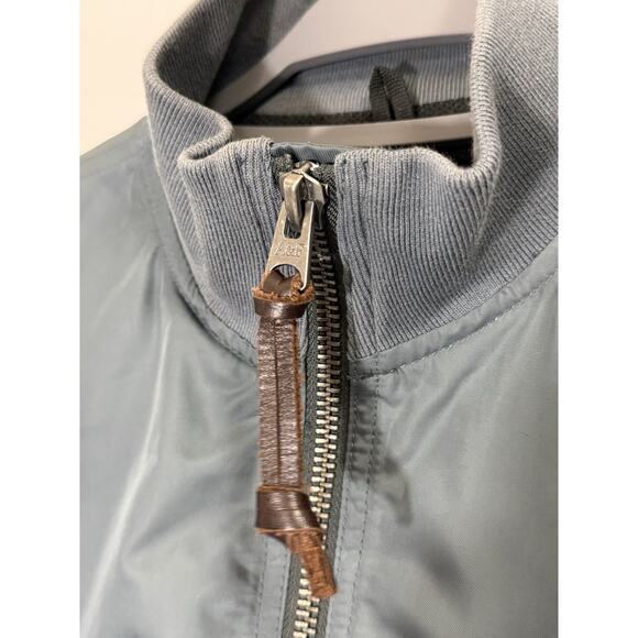 Abercrombie & Fitch Men’s S Water Resistant Windproof Bomber Jacket Gray Slate - Picture 4 of 8